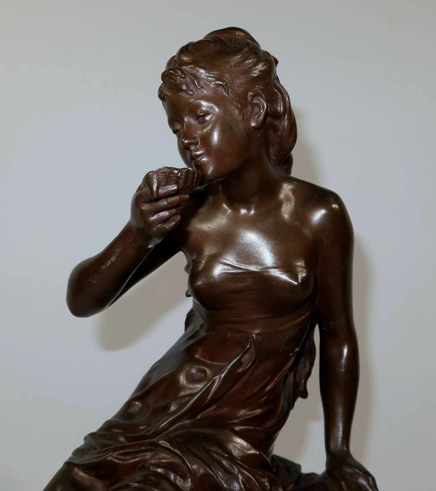 Home Decor Bronze “La Source”, By M. Moreau – Mid 19th Century photo