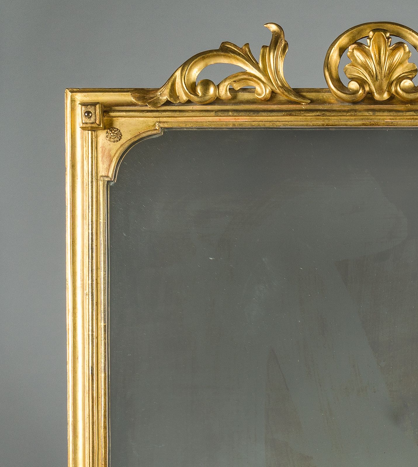 Large 19th Century Victorian English Gilt Overmantle Mirror photo furniture