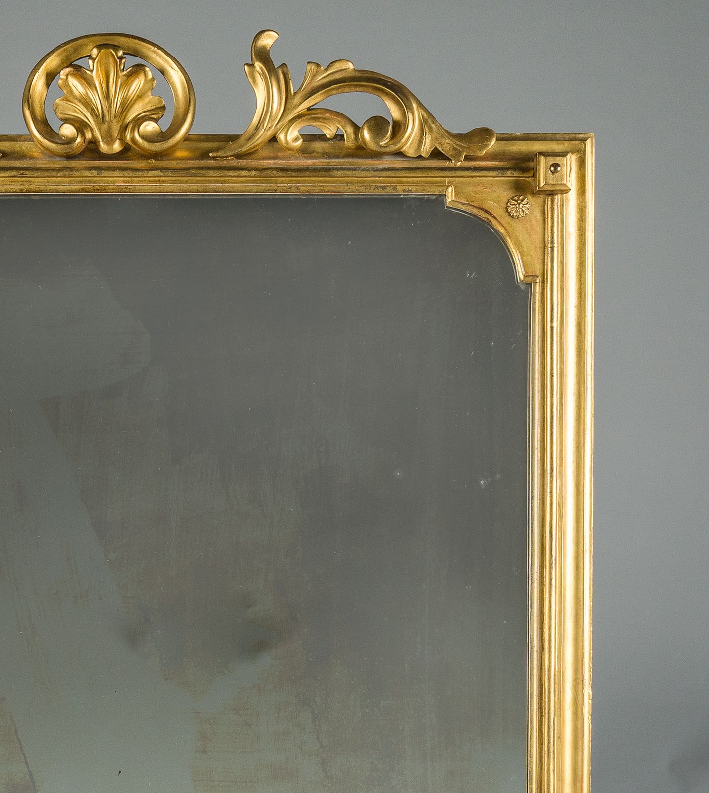 Large 19th Century Victorian English Gilt Overmantle Mirror photo Home Decor