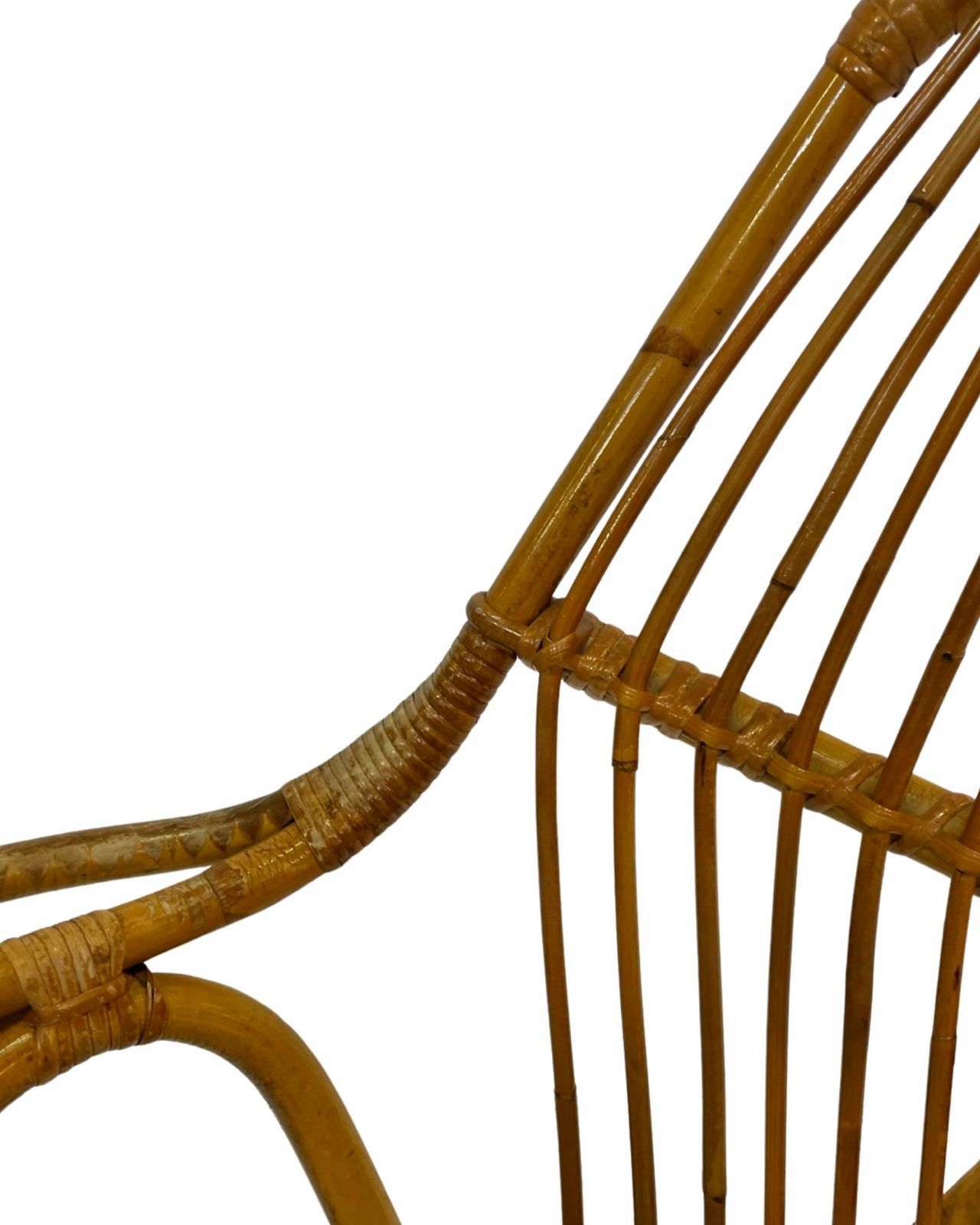 308.88 Rattan Easy Chair By Dirk Van Sliedregt Rohe Noordwolde 1960 In The Netherlands photo