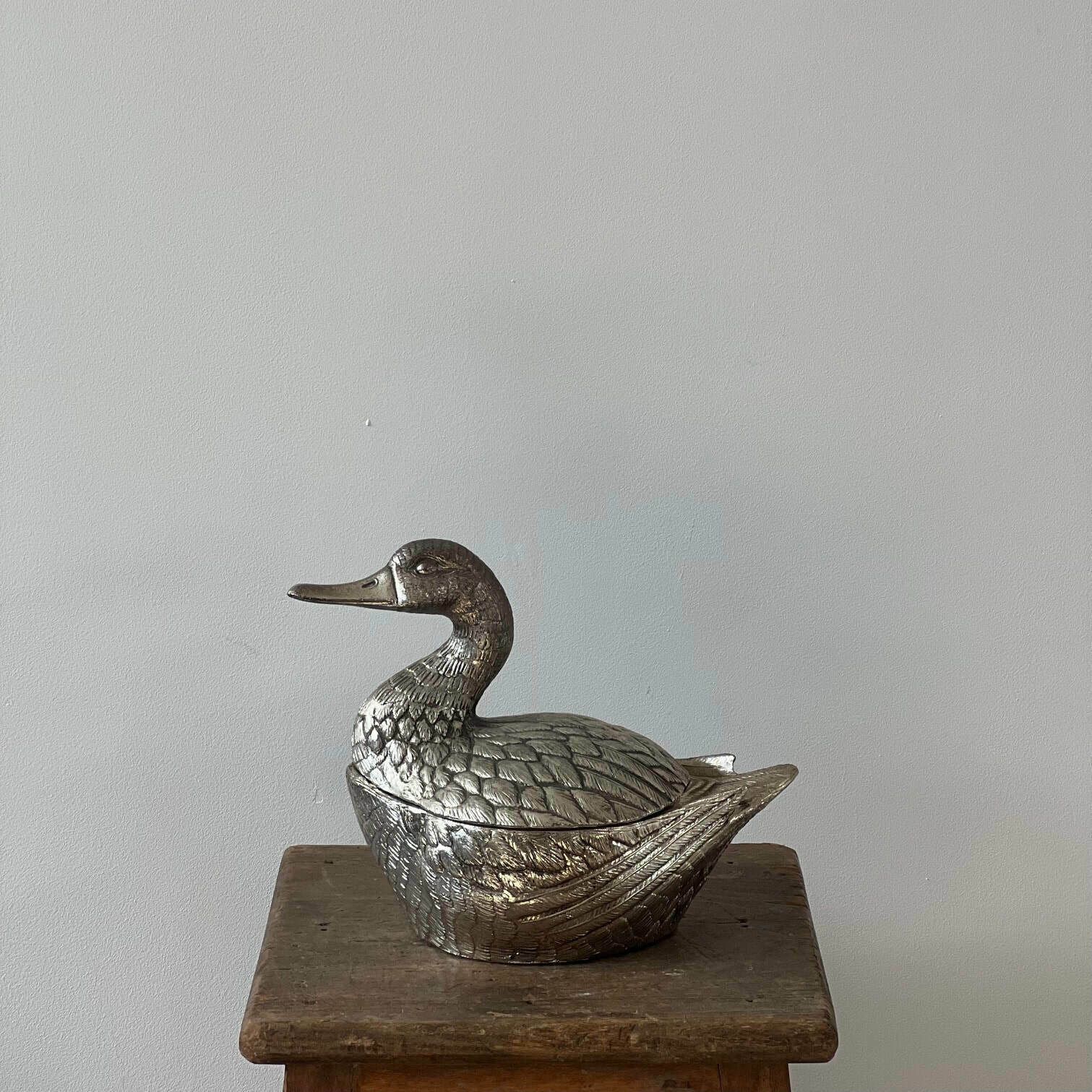 Mauro Manetti Italian Mid Century Duck Ice Bucket photo vinterior