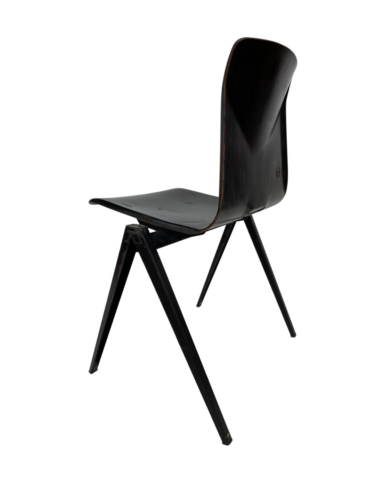 Set Of Four Pagholz Galvanitas S22 Stackable School Chair Brown photo vinterior