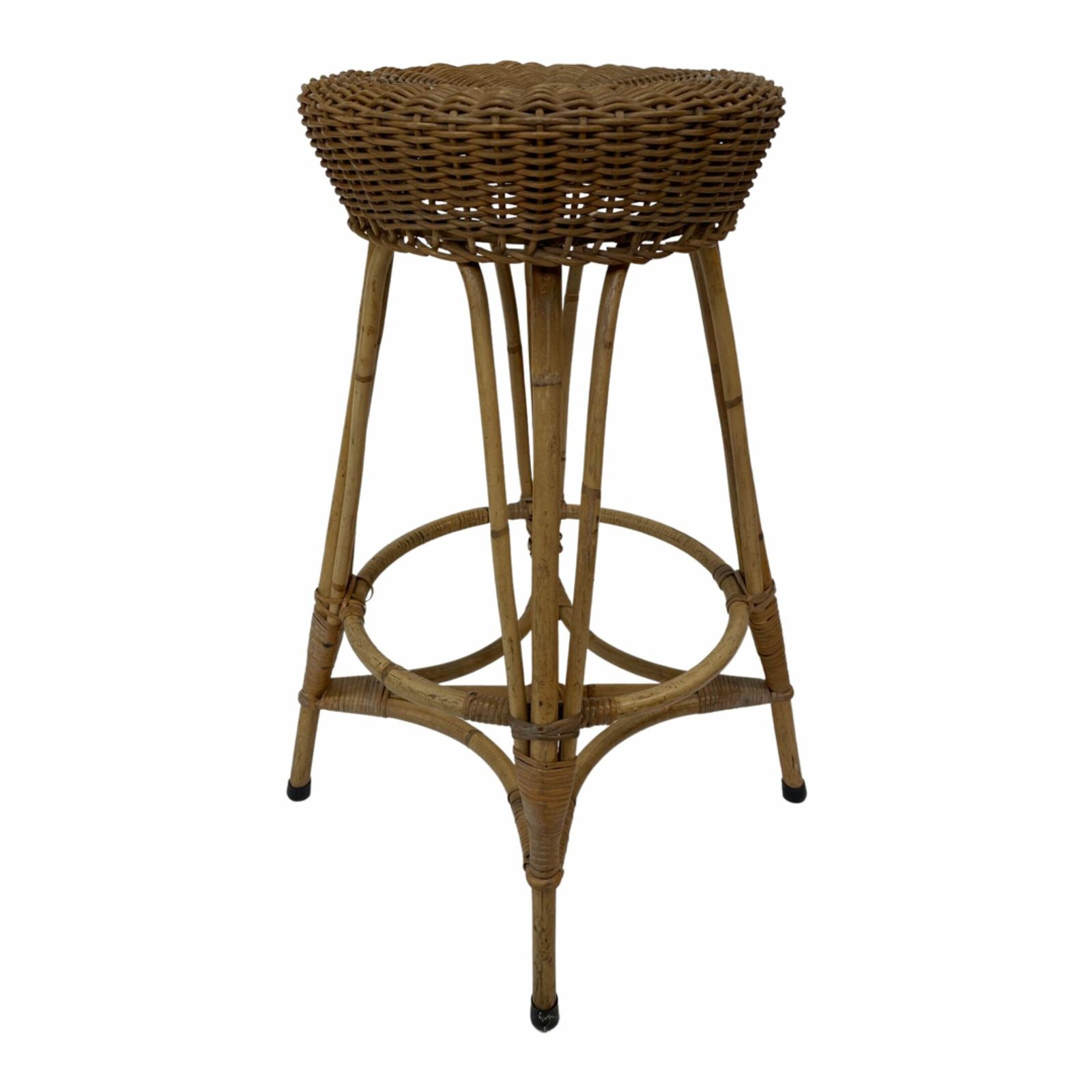 Vintage Rattan Stool From The 60s photo buy