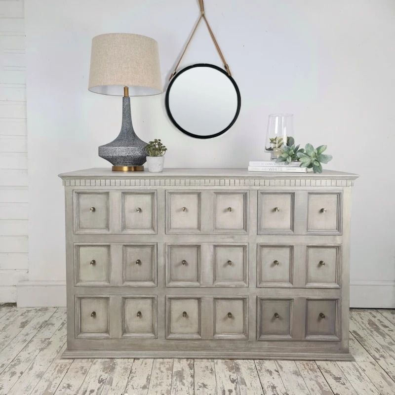 Grey Multi Drawer Cabinet With Nine Drawer