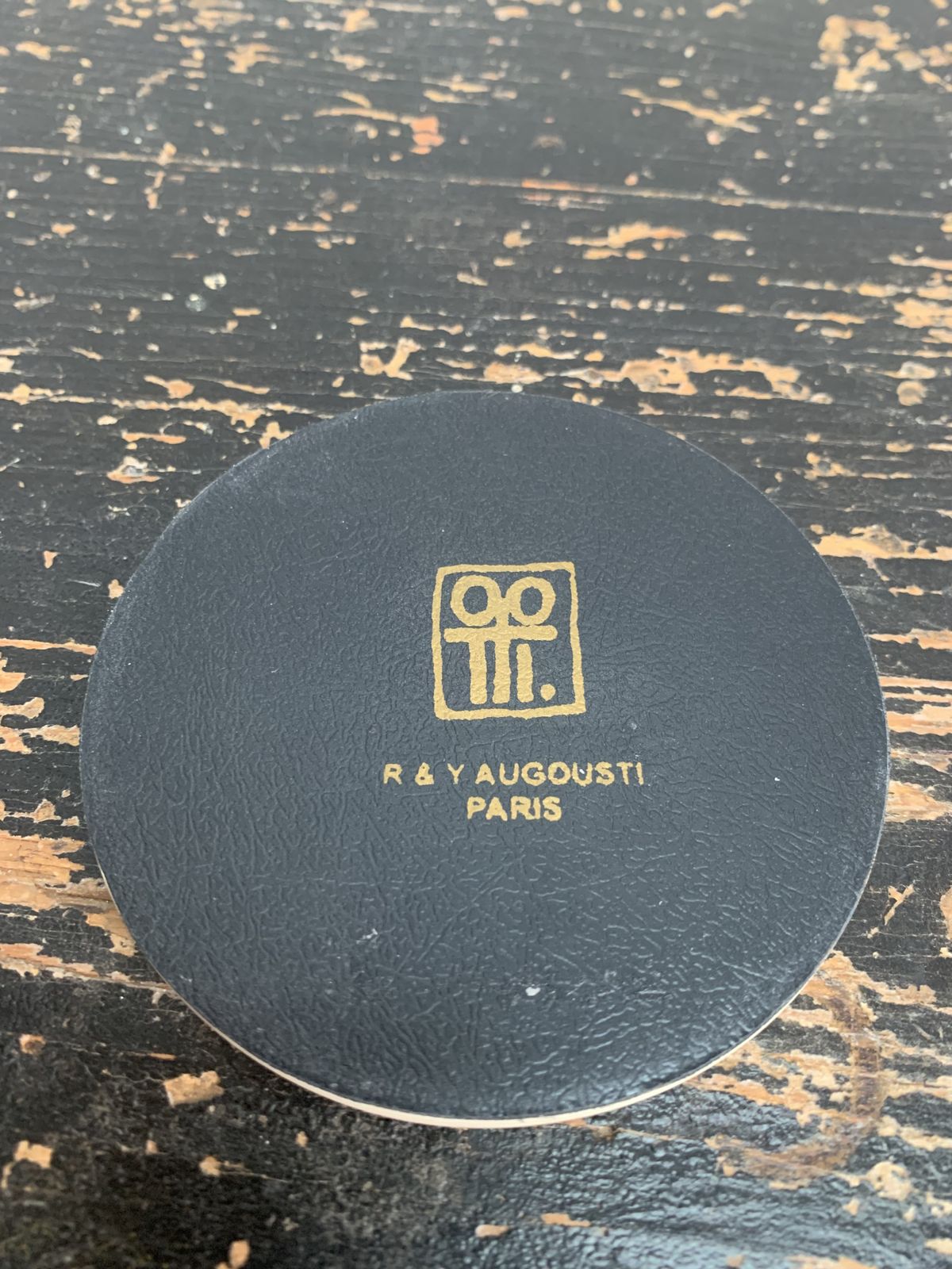Set Of Four Art Deco Style Leather Bar Coasters By R & Y Augousti Of Paris photo furniture