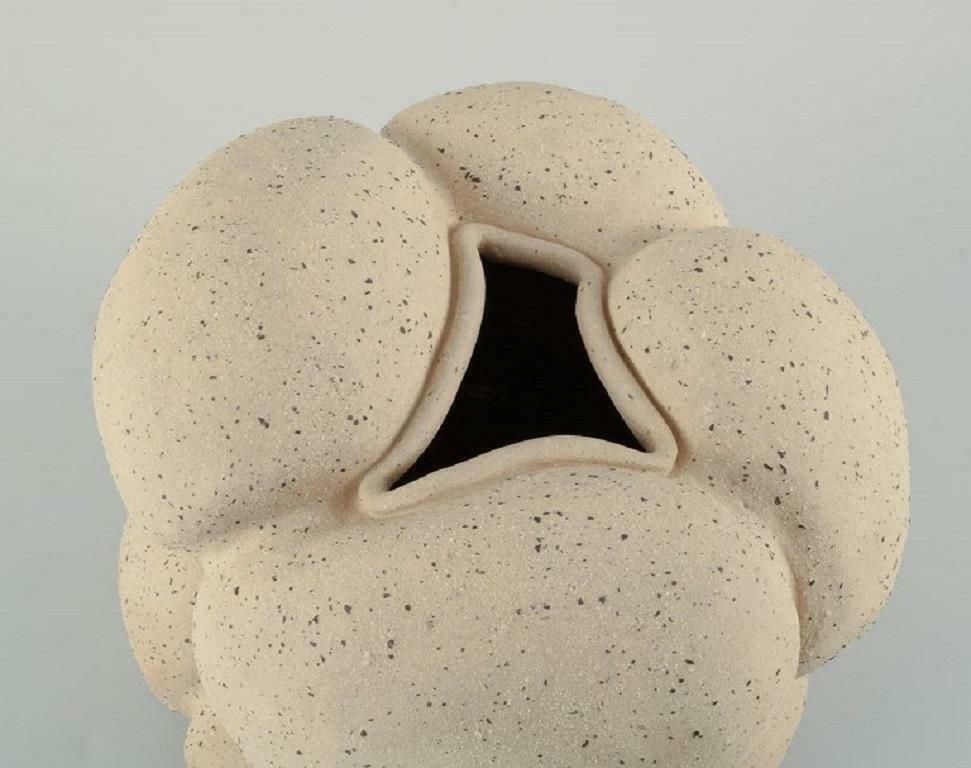 Christina Muff, Danish Contemporary Ceramicist, Large Unglazed Unique Vessel photo 1017.0