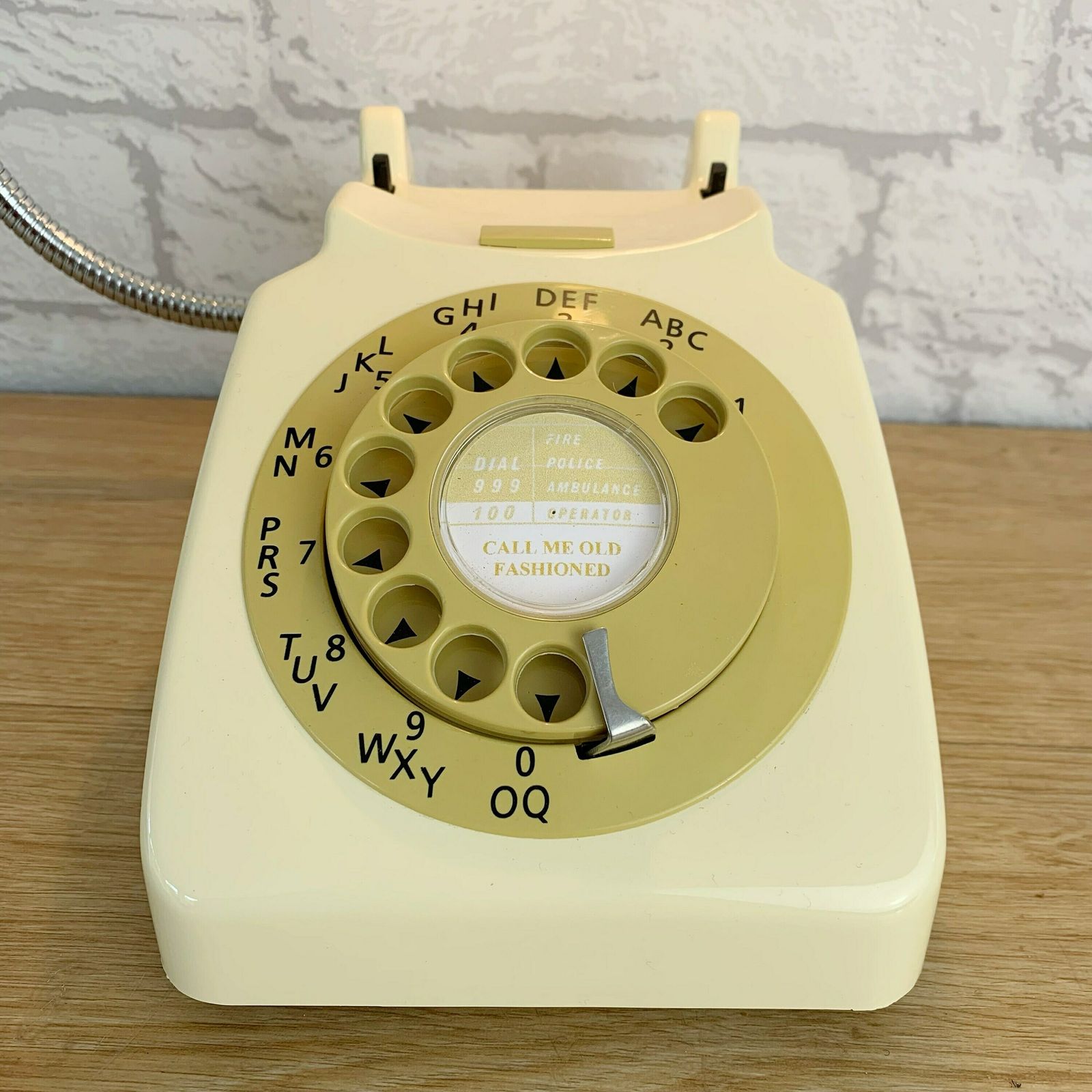 Retro Telephone Lamp Cream / Mustard photo Lighting