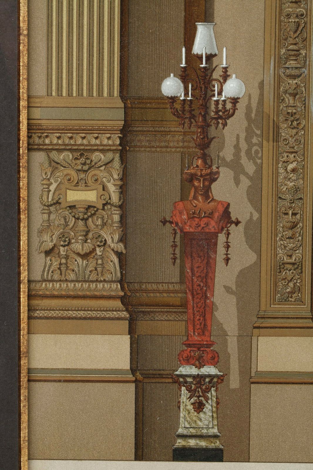 Chromolithographs "Grand Foyer De L'opéra De Paris", In "Le Nouvel Opera De Paris" 19th Century photo Art