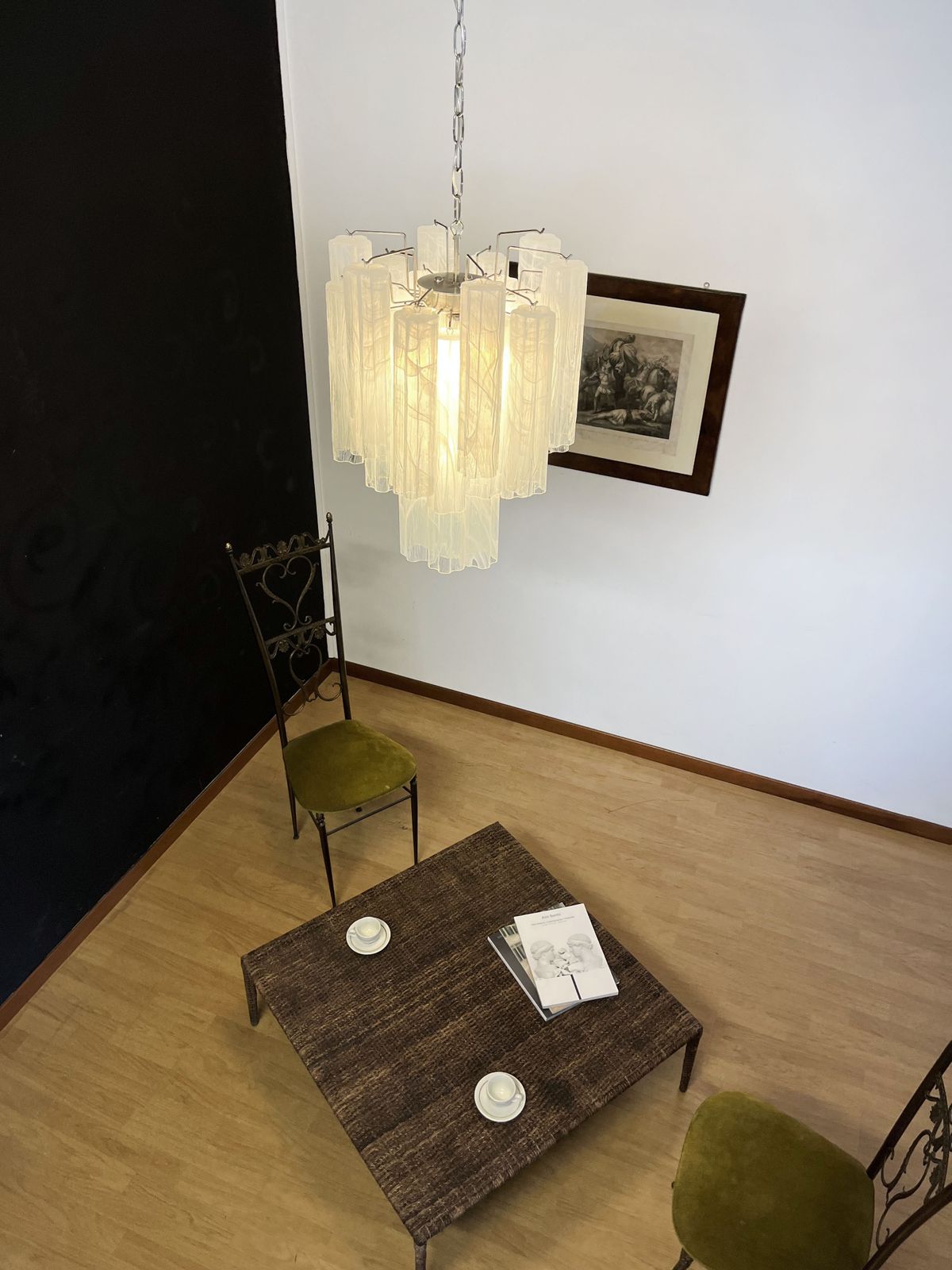 Fantastic Glass Tube Chandelier   30 Albaster White Glasses photo Lighting