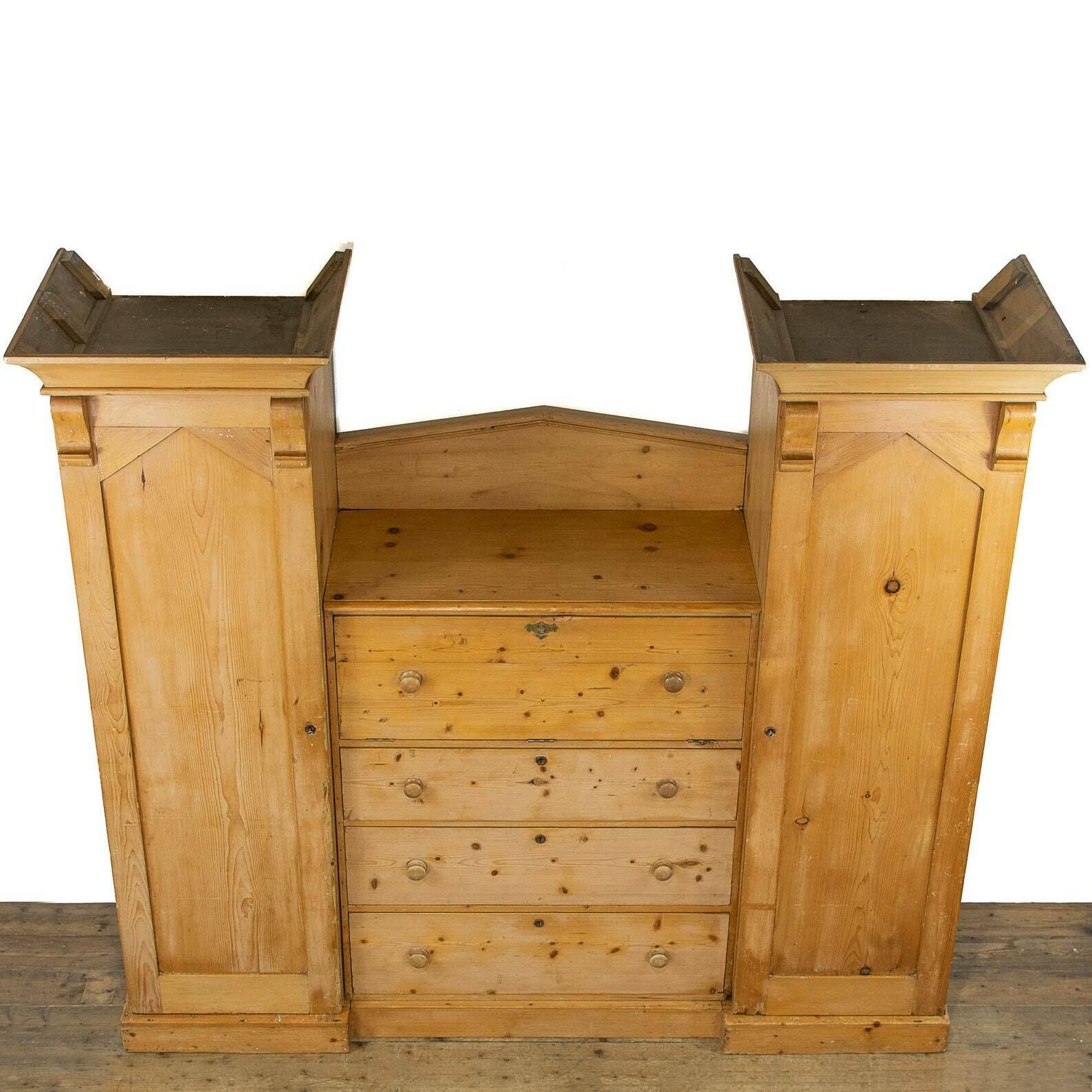 Antique Pine Compactum Wardrobe photo vintage