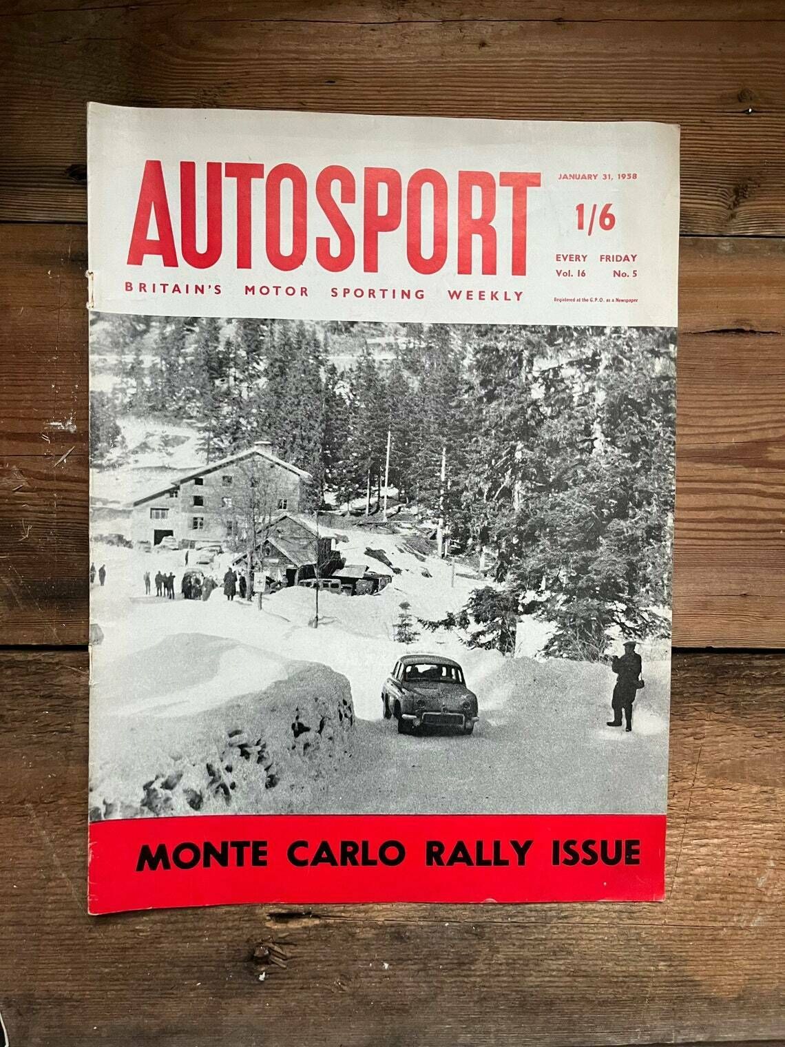 Autosport Renault Dauphine Gordini Vintage Print 1958 Monte Carlo Rally photo furniture