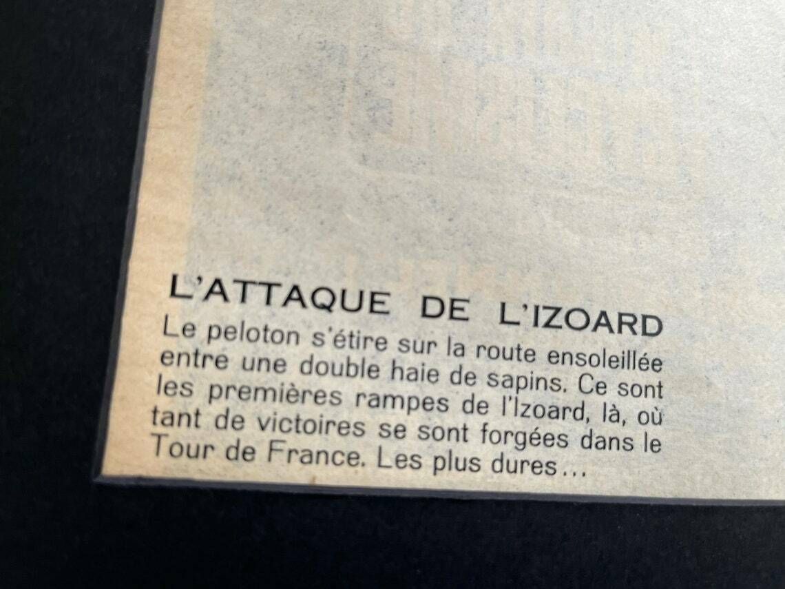 Original Vintage Cycling Print 1960s Tour De France Col D’izoard photo 96.0
