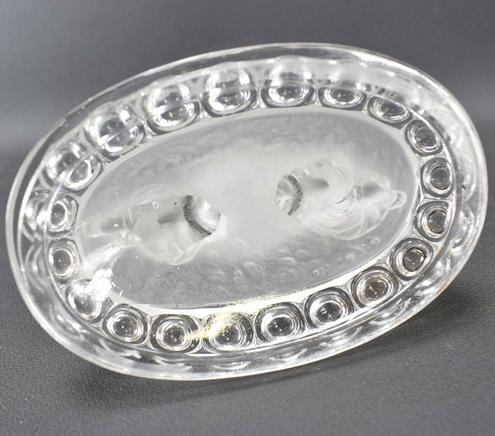 Baccarat Crystal Antique Bacchus Figurine Match Safe Toothpick Holder photo vintage
