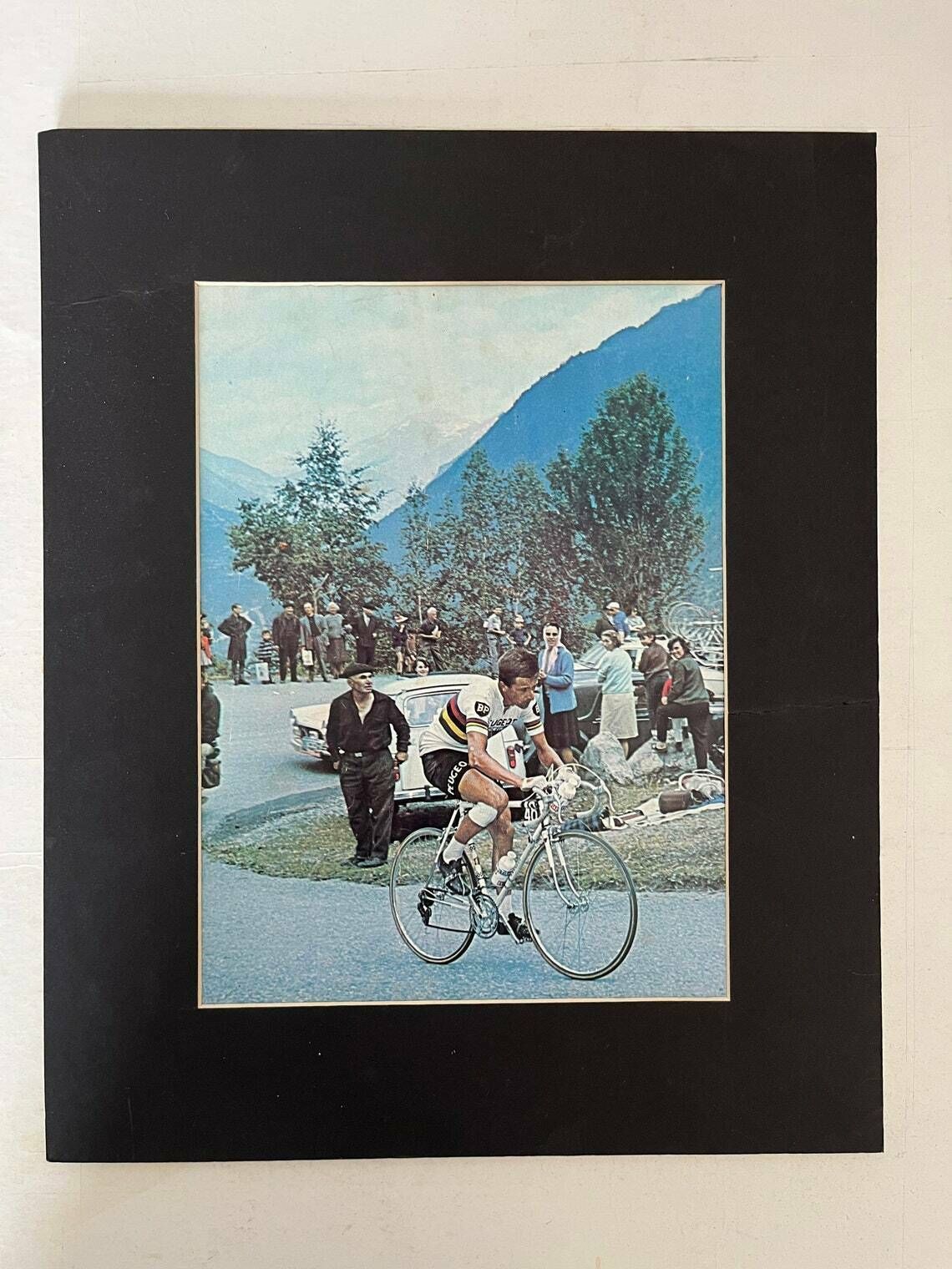 Tom Simpson / Peugeot Original Vintage Cycling Print 1966