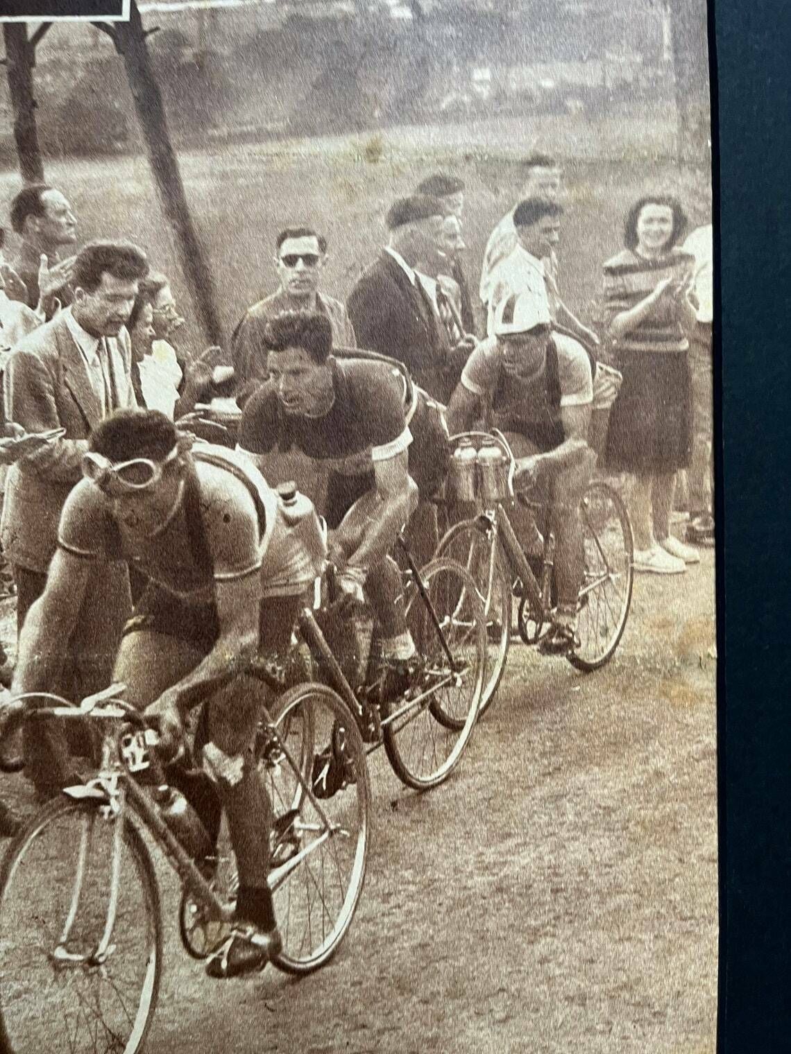 Original Vintage Tour De France 1948 French Cycling Print Rene Vietto photo Art