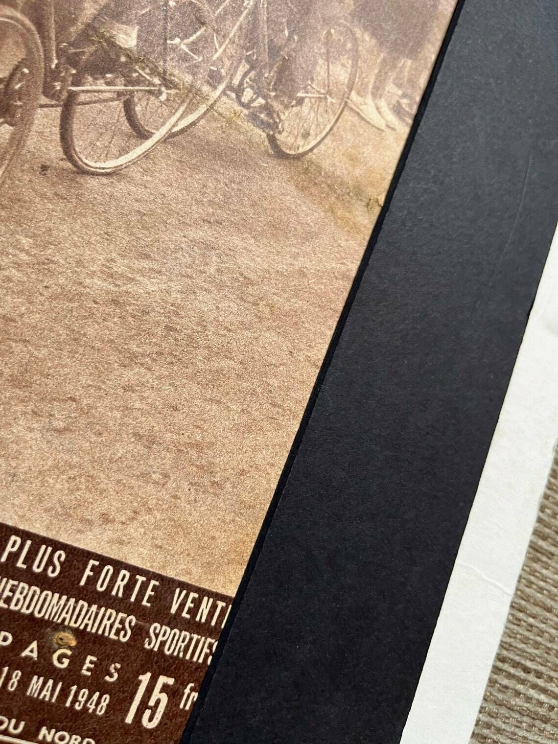 photo furniture Original Vintage Tour De France 1948 French Cycling Print Rene Vietto