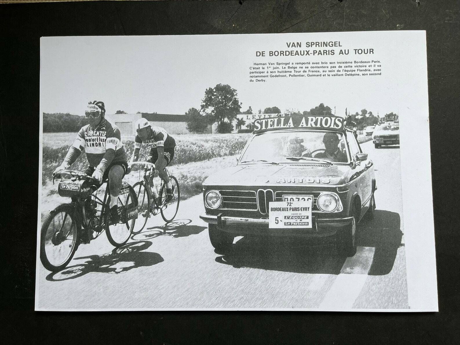 Vintage Tour De France Cycling Print 1975 photo buy