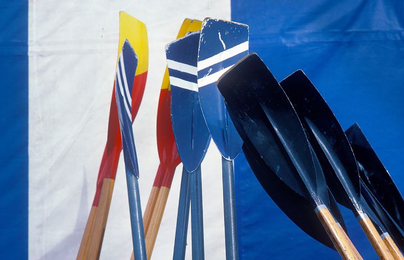 'Regatta Oars' Homer Sykes Framed In White photo furniture