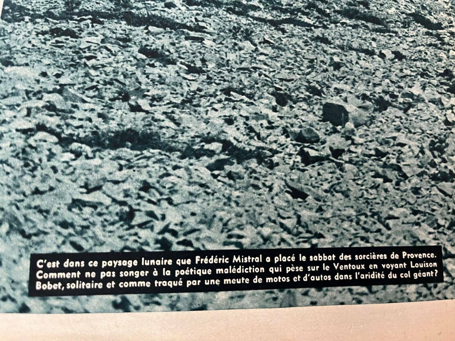 Mont Ventoux Louison Bobet Original Vintage Cycling Print 1953 photo furniture