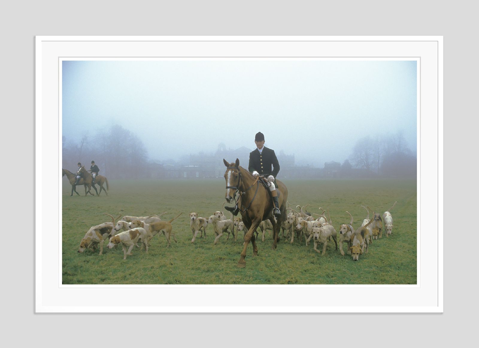 'Riders And Hounds' Homer Sykes Framed In White