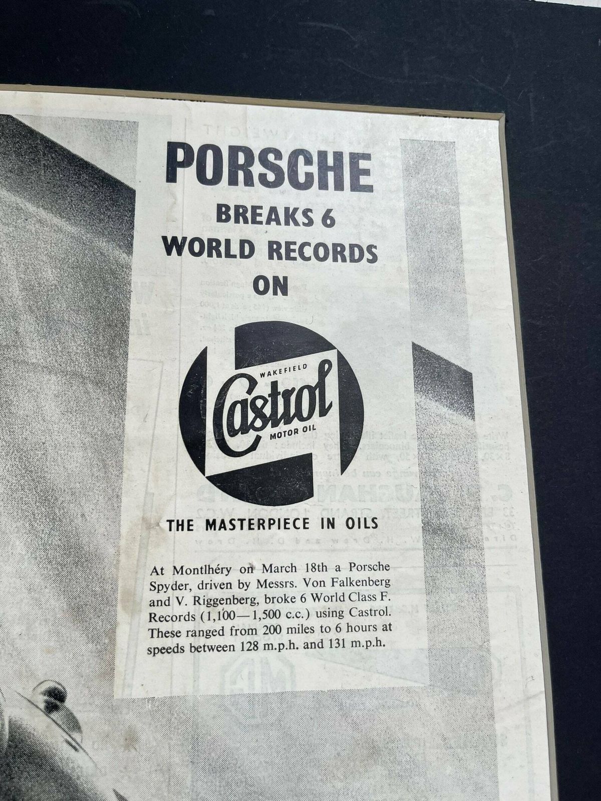 Porsche 550 Spyder Vintage Castrol Print 1955 photo 59.0