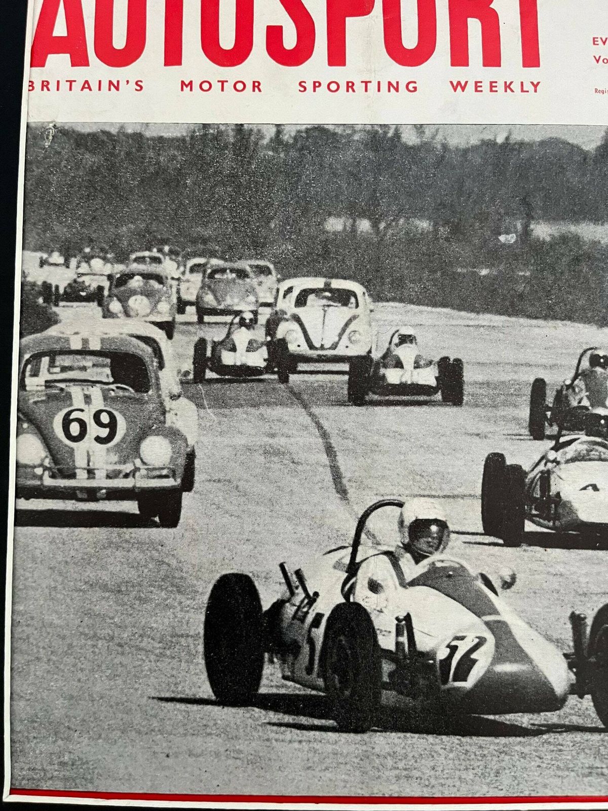 Vw Beetle Vintage Autosport Print 1963 Formula Vee photo 59.0