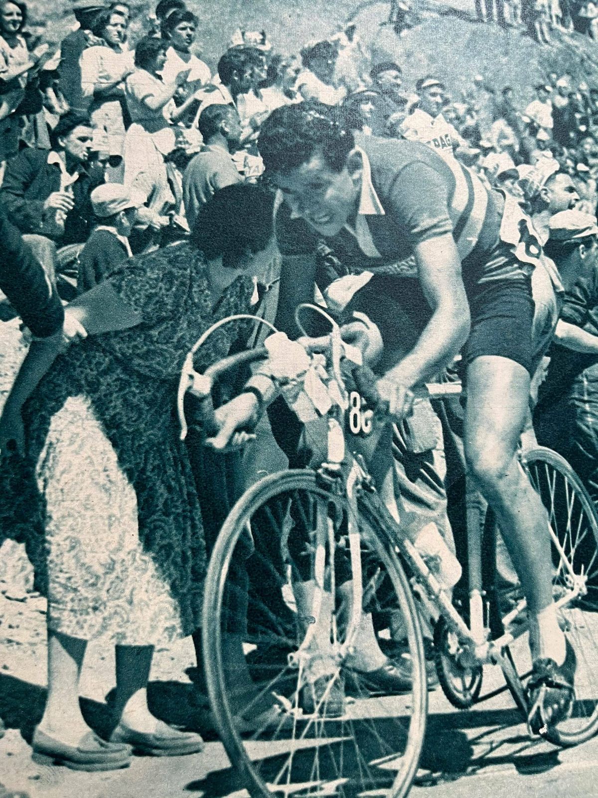 Roger Walkowiak Original Vintage Cycling Print 1956 photo Art