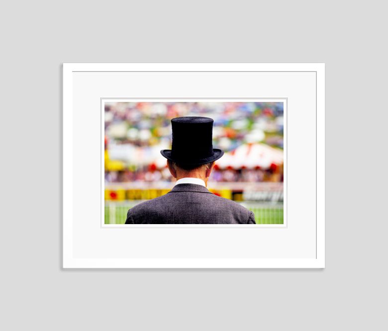 'Top Hat At The Races' Homer Sykes Framed In White