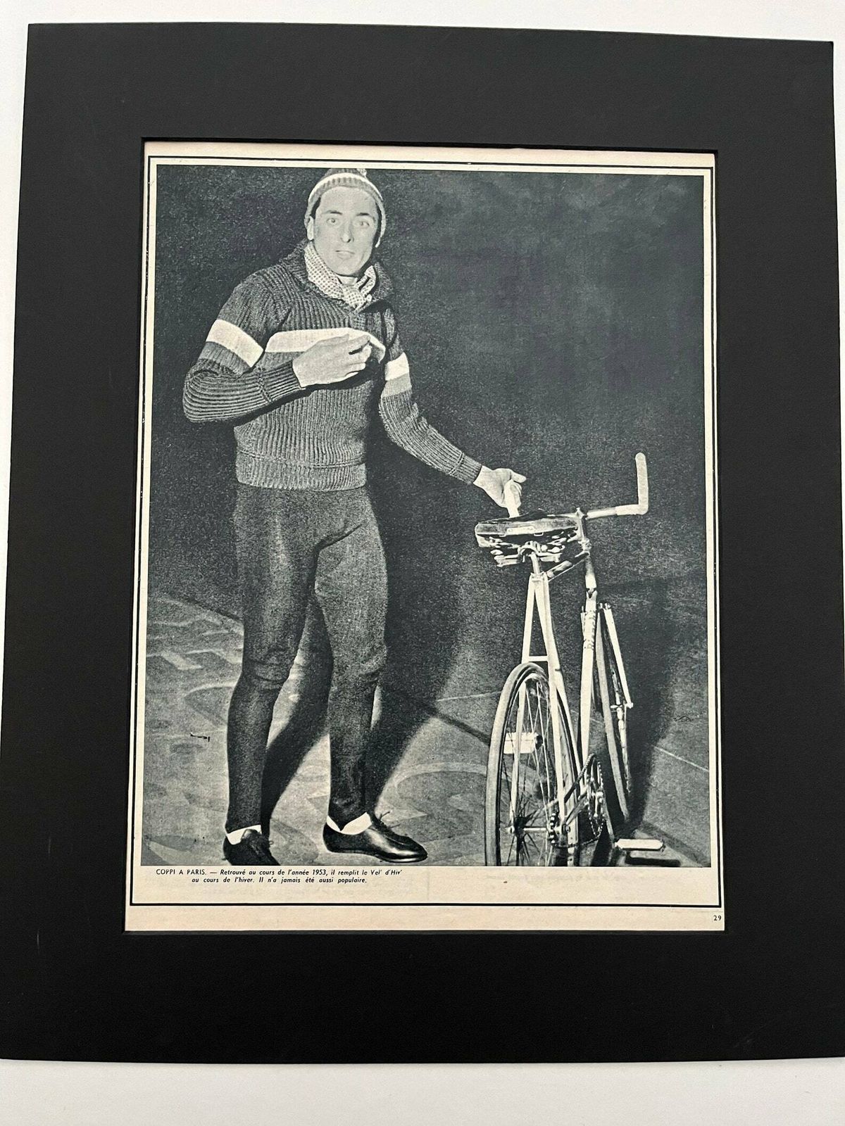 1951 Fausto Coppi / Bianchi Original Vintage Cycling Print