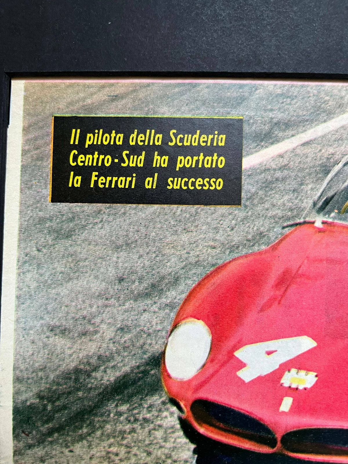 Original Ferrari Racing Car Print 1961 Lorenzo Bandini photo Art