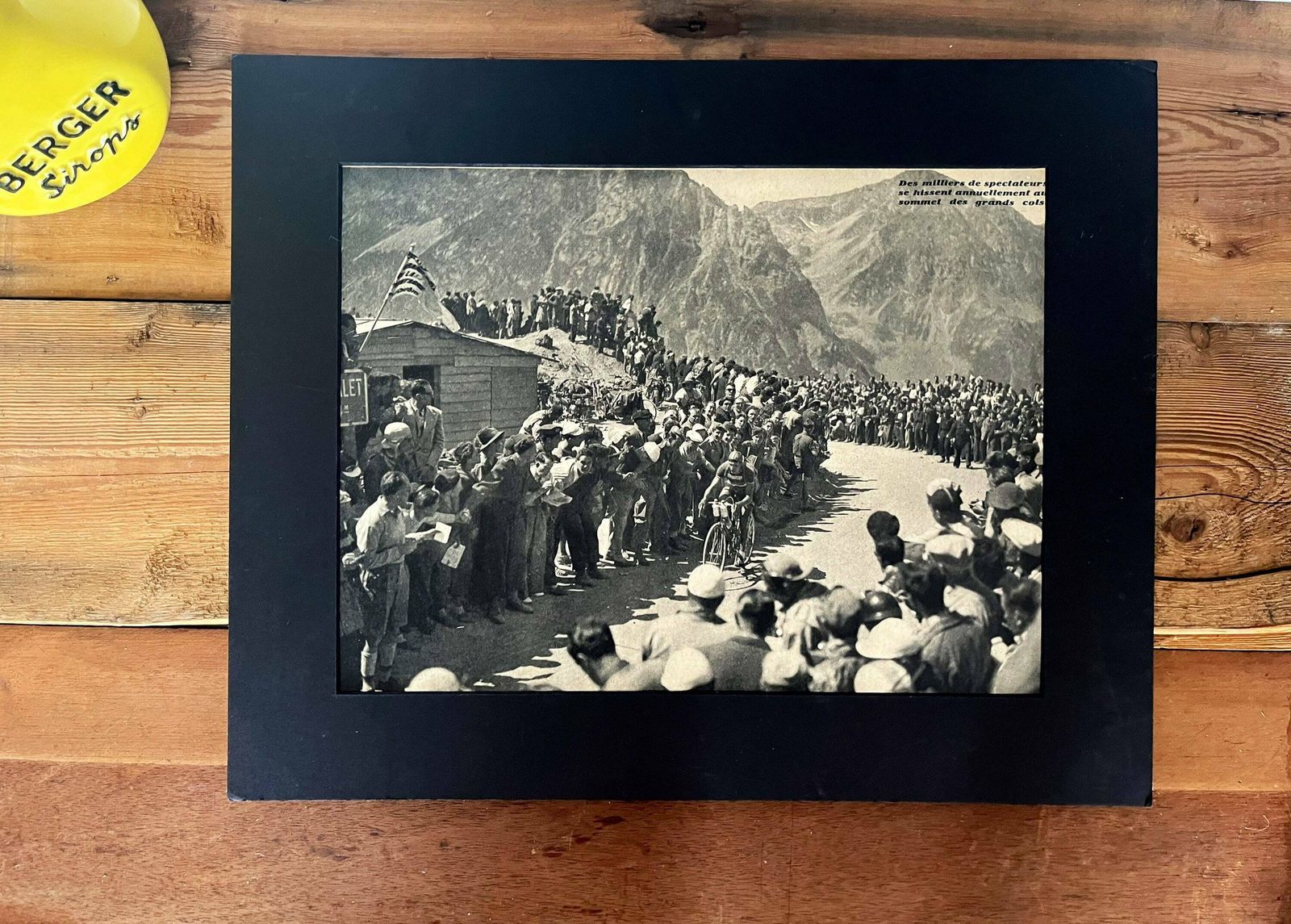 1951 Gino Bartali Vintage Tour De France Cycling Print   Tourmalet photo for sale
