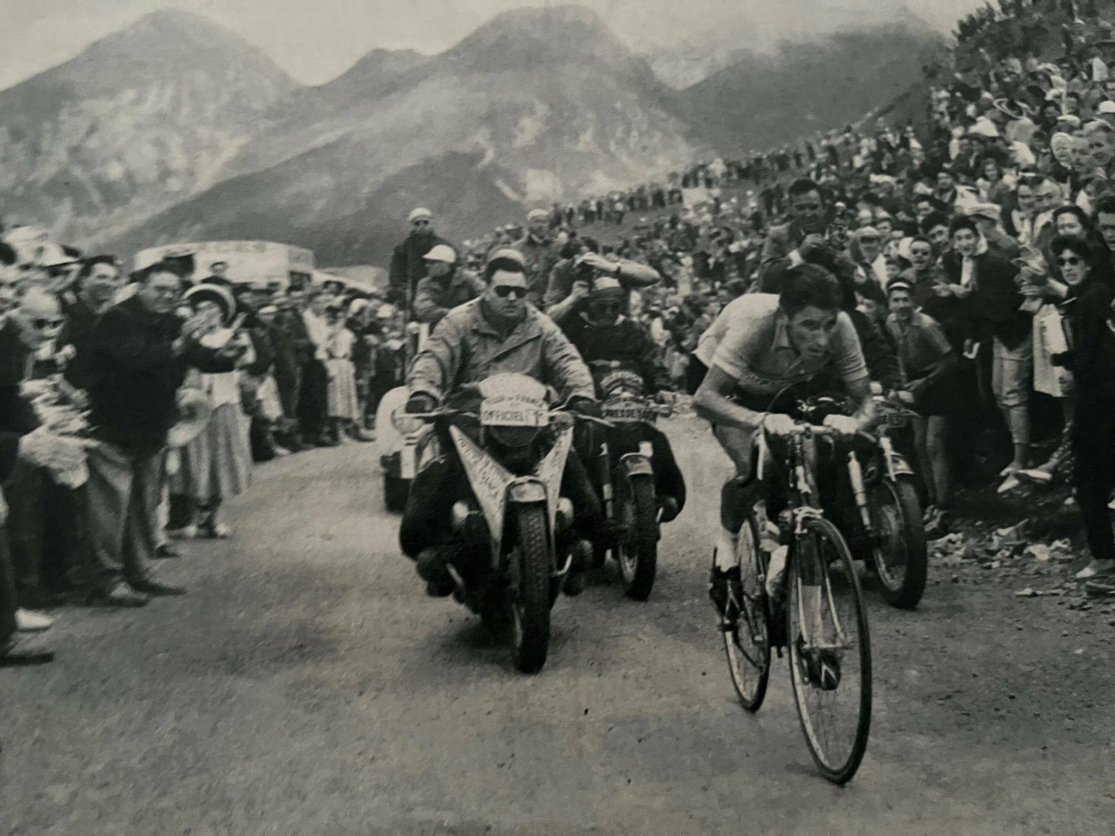 Jacques Anquetil Tour De France Original Vintage Cycling Print 1957 photo Art