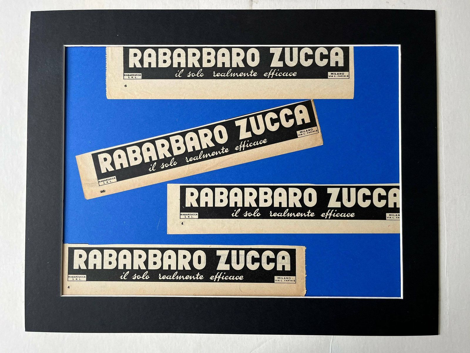 1950s Rabarbaro Zucca Original Italian Vintage Advertisement Art photo Art