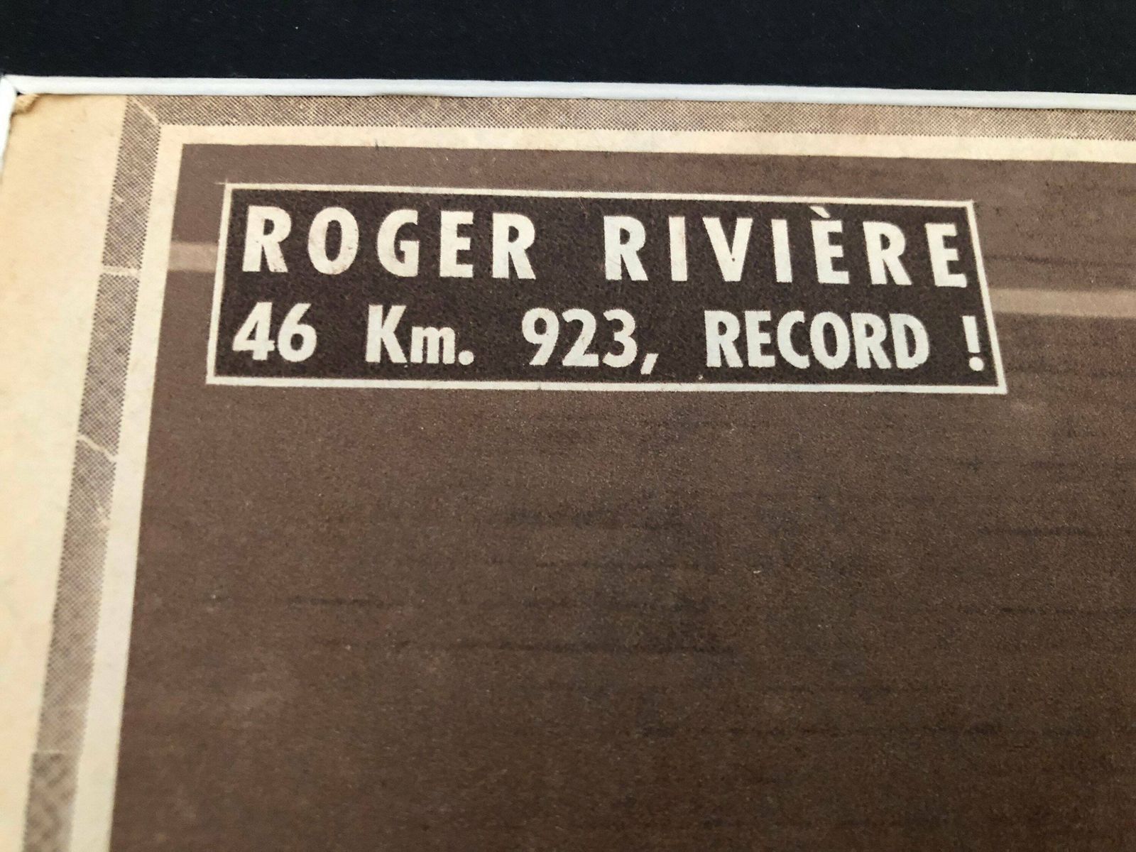 Original Roger Rivière St Raphael Pista Cycling Print 1957 photo for sale