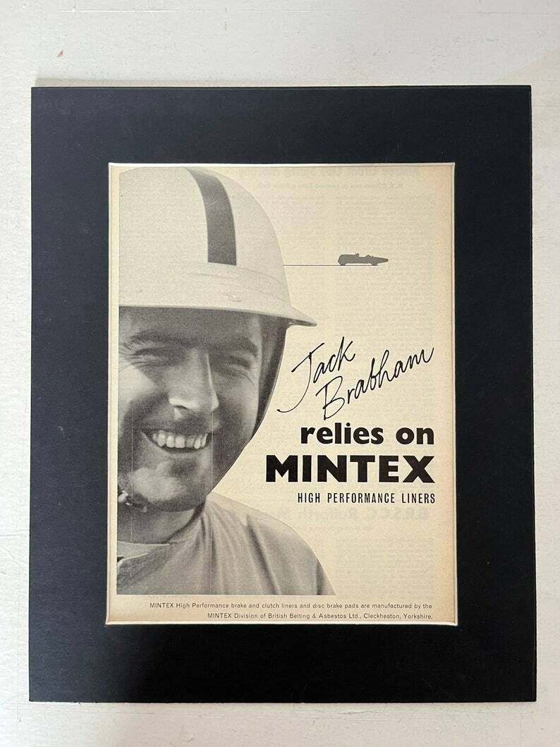 Vintage Jack Brabham / Mintex Print 1961