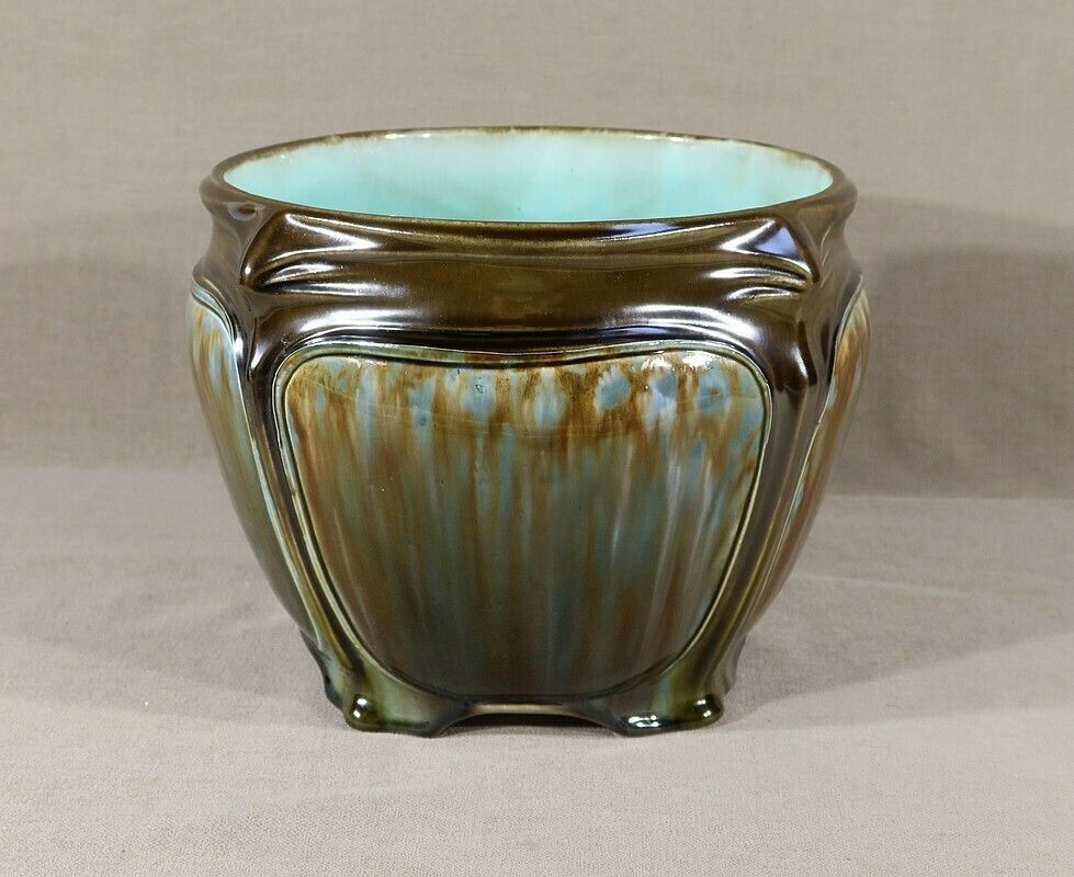 Art Nouveau Flowerpot, After H. Guimard, Faiencerie De Fives – 1900