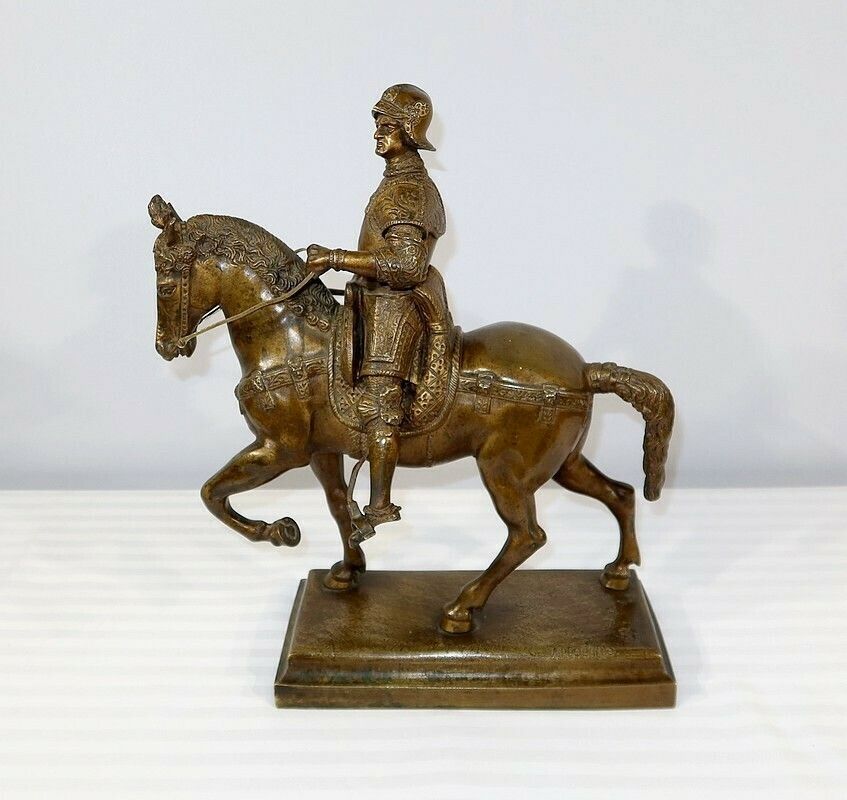 Bronze "Le Colleone" After Verrocchio, Late 19th Century photo furniture