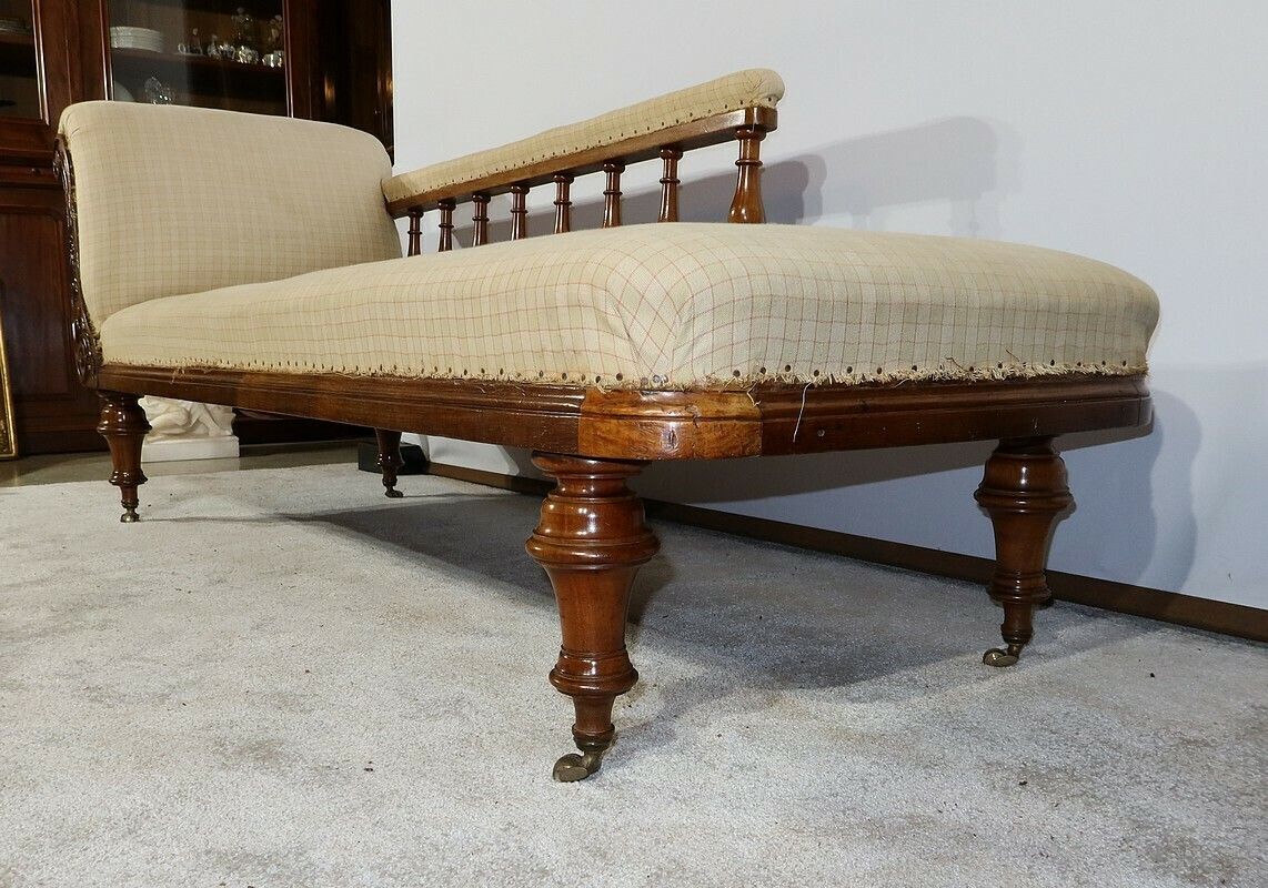 photo for sale Long Meridian In Solid Mahogany, Victorian Period, England, 19th