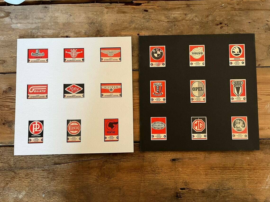 photo furniture Vintage Car Logo Cigarette Cards C.1950s Card Mounted