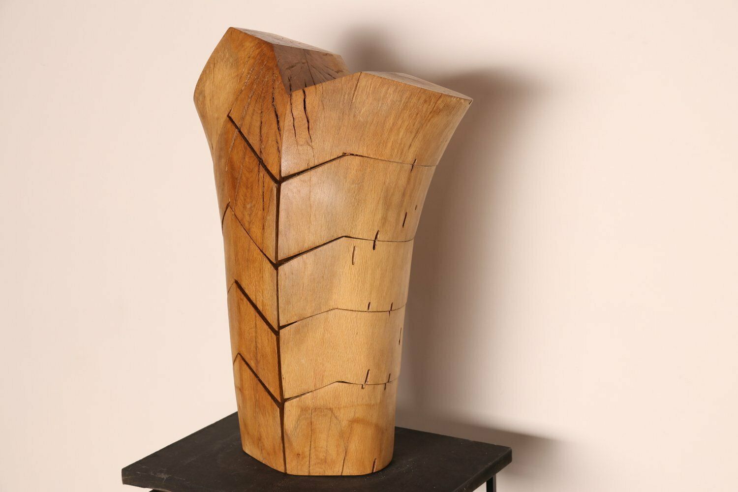 Handcrafted Wooden Sculpture ' Torse Torreador ' In Oak  By Artist Claudio Di Placido  France photo for sale