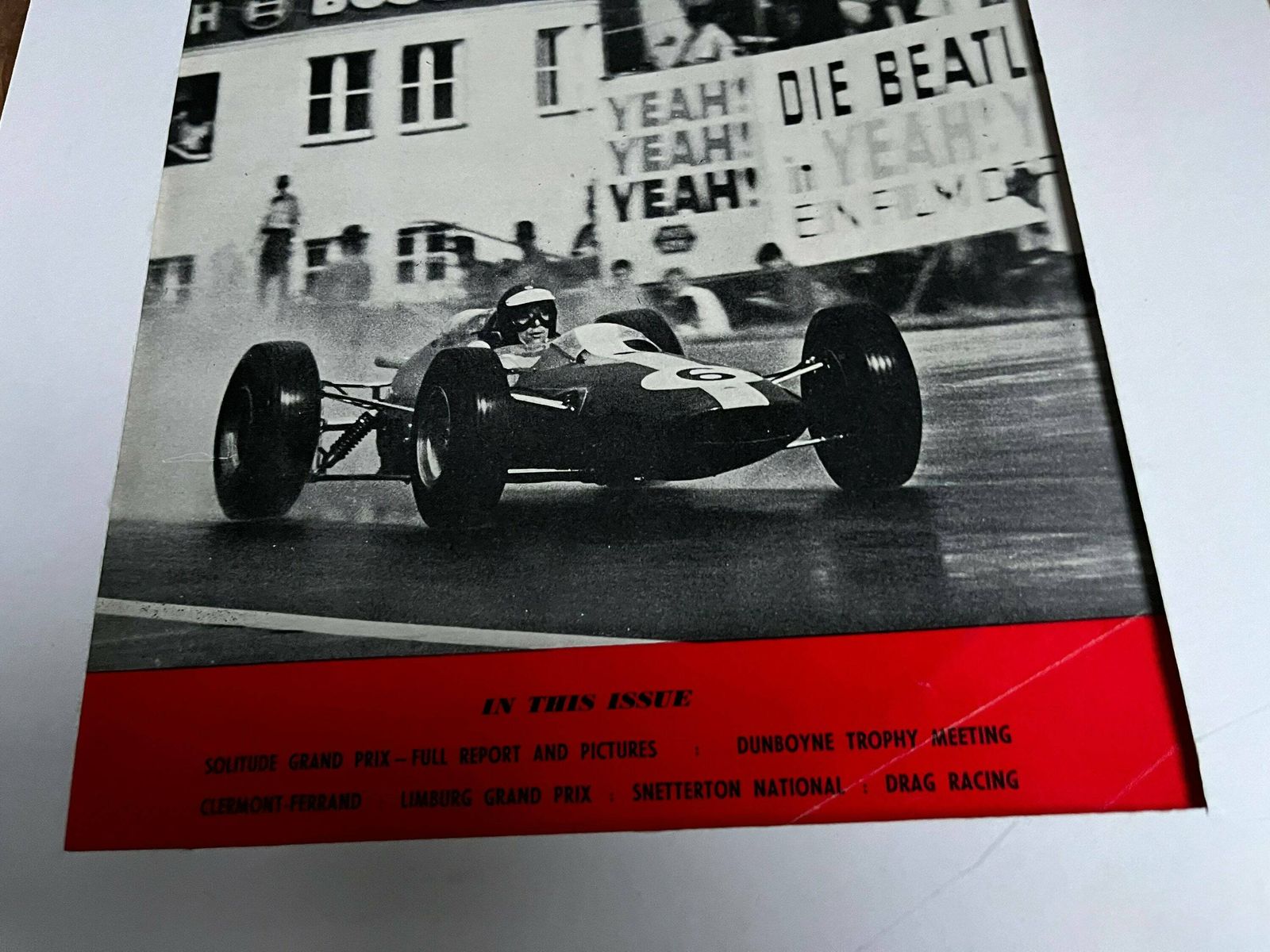 Vintage Autosport Print 1964 German Grand Prix Jim Clark Lotus photo furniture