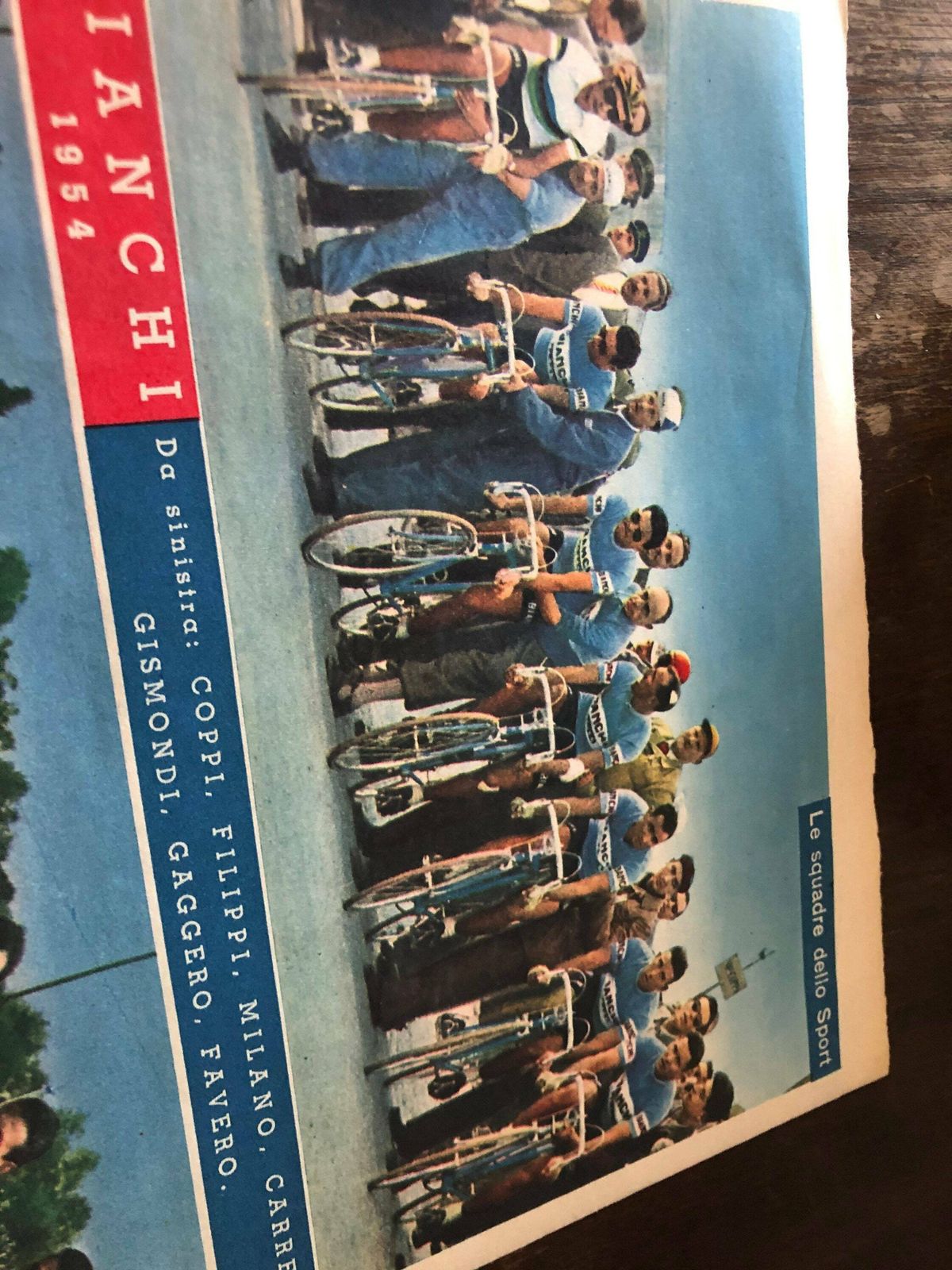 1954 Fausto Coppi Bianchi / Atala Teams Original Vintage Cycling Print photo 66.0