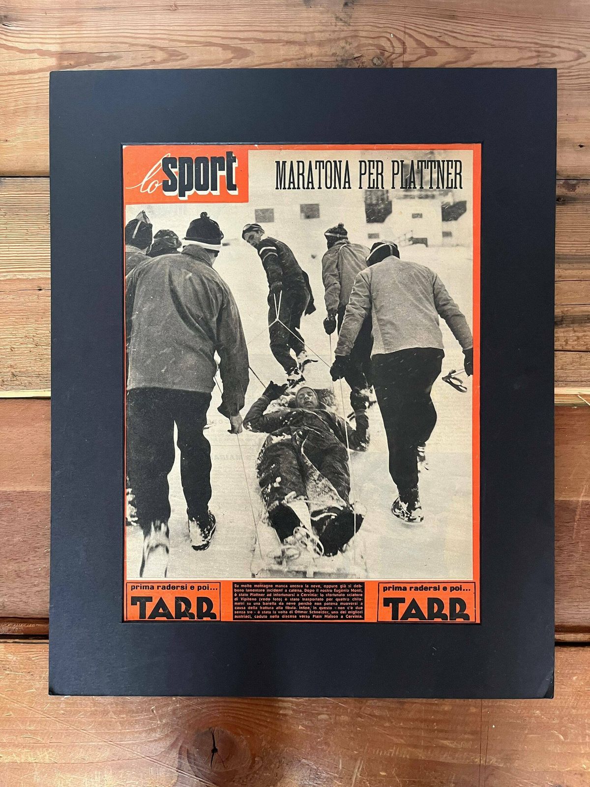 Vintage Italian Skiing Print C1950 Karl Plattner photo vinterior