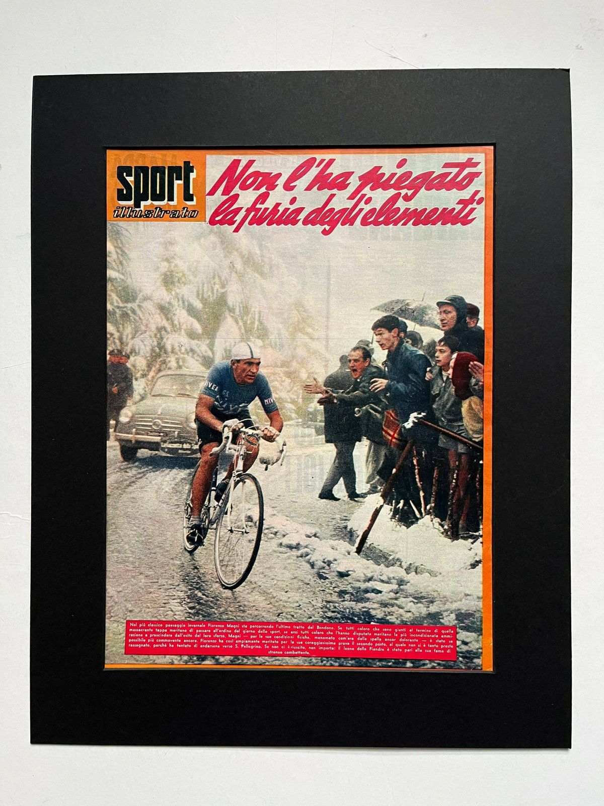 Vintage Cycling Print 1954 Fiorenzo Magni