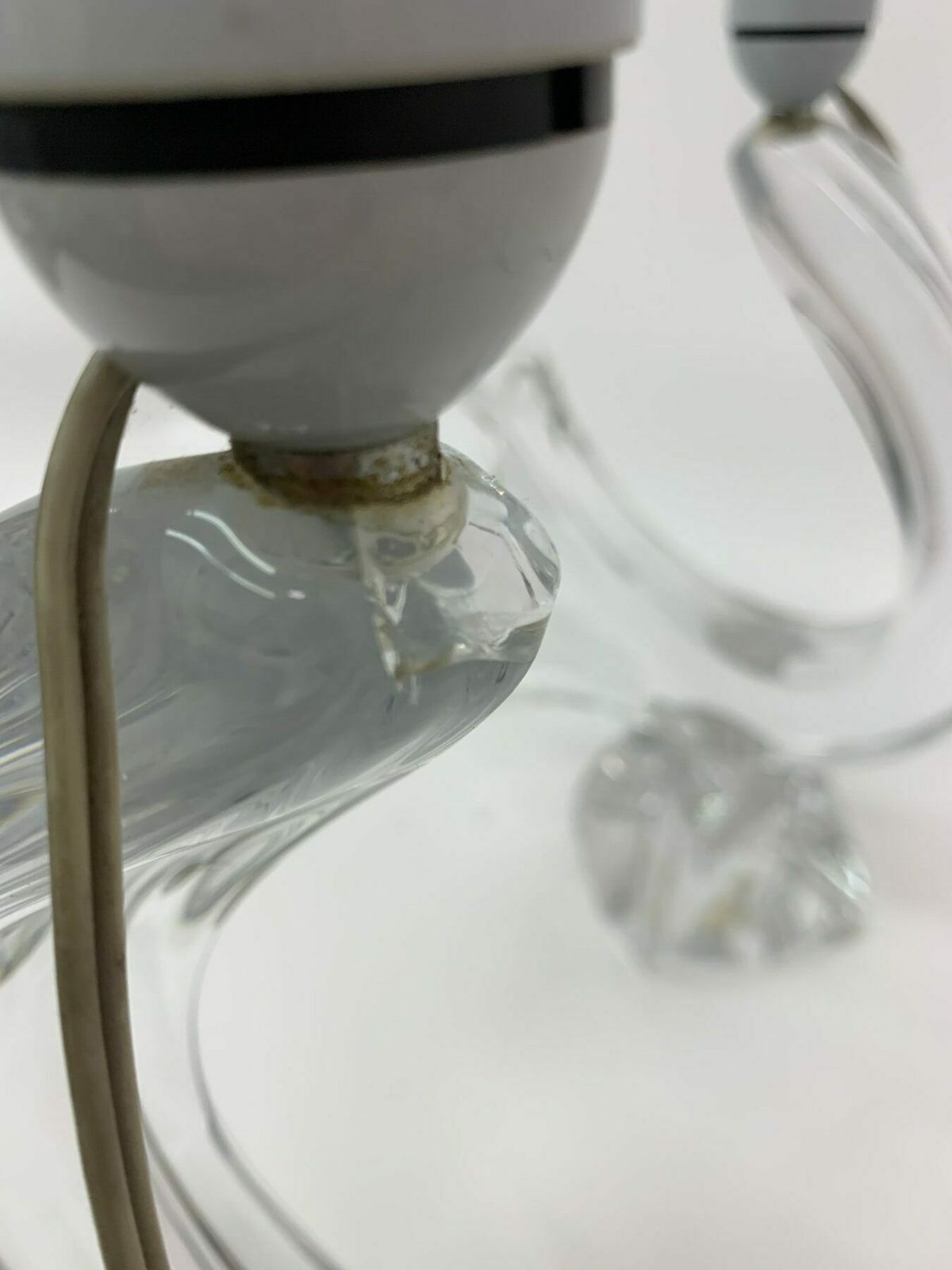 Set Of 2 Daum France Table Lamps Crystal , 1950’s photo Lighting