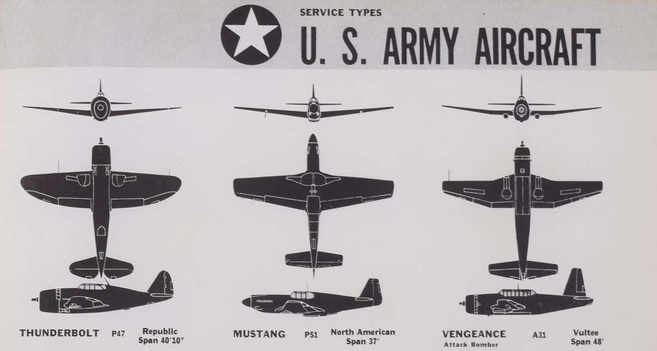 USA And Uk Fighter Plane Identification Poster Ww2 1942 photo Art