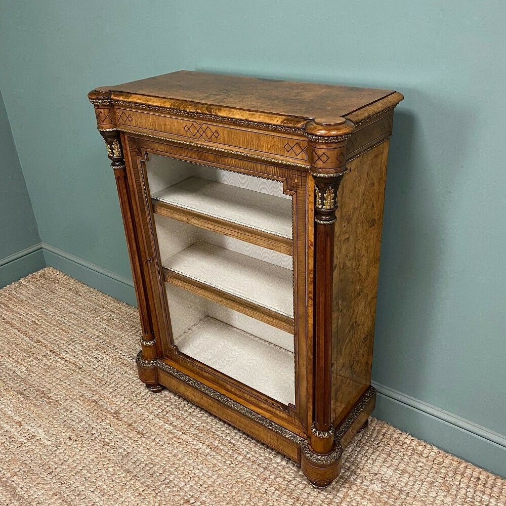 Fine Quality Antique Victorian Walnut Pier Cabinet photo for sale