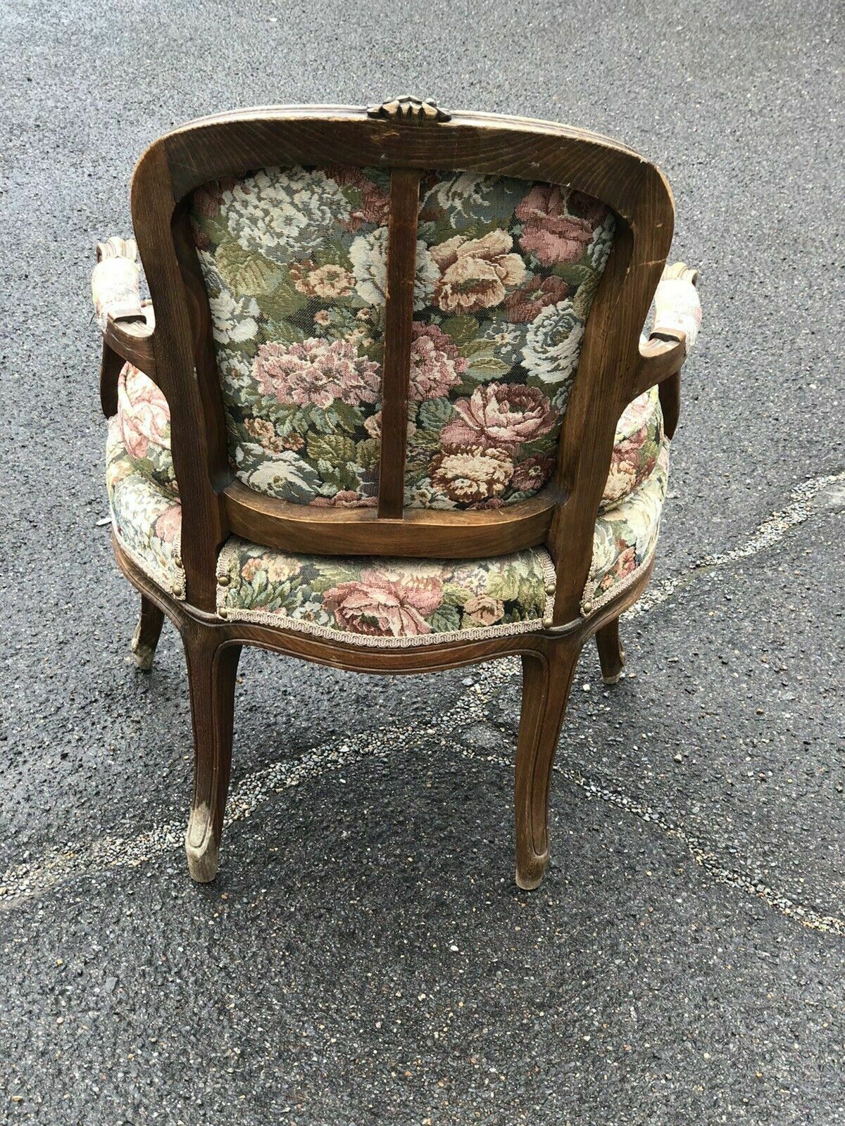 French Armchair With Tapestry Upholstery photo for sale