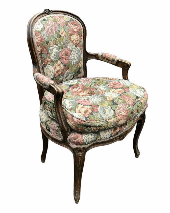 photo furniture French Armchair With Tapestry Upholstery
