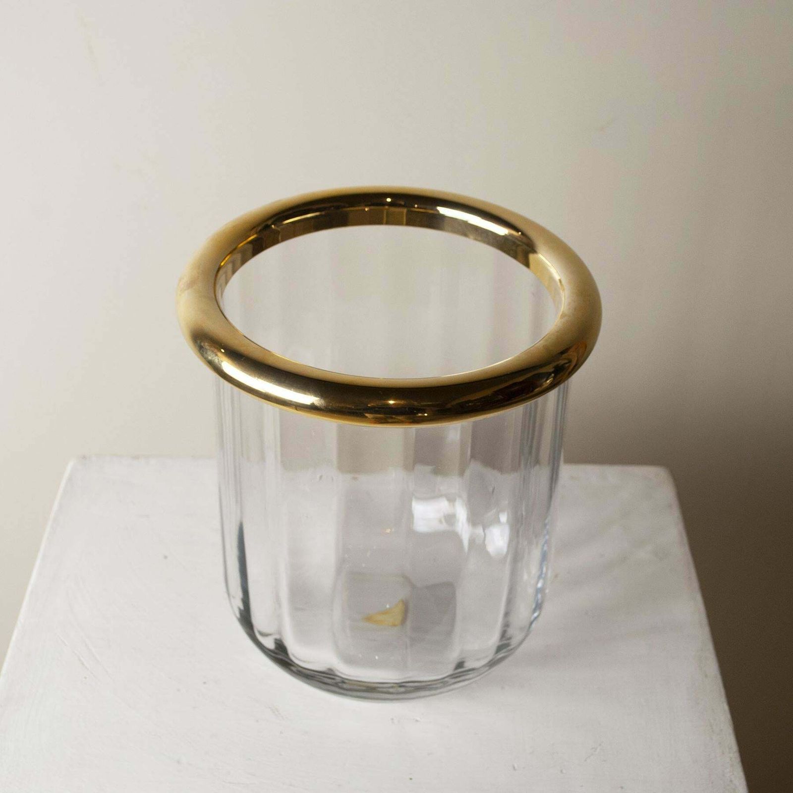 Italian Seau A Glace In Cristal And Brass Late 60’s. photo vinterior